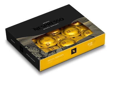 Nespresso Brazil Organic Coffee Nespresso Professional Capsules, Espresso Roast, 50/Box (8907.84)