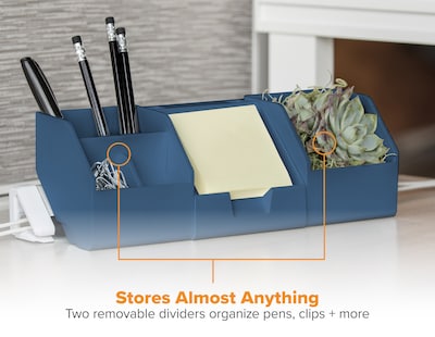 Bostitch Konnect Stackable Plastic Desk Organizer, Matte Blue (KT-CUP-BLUE)
