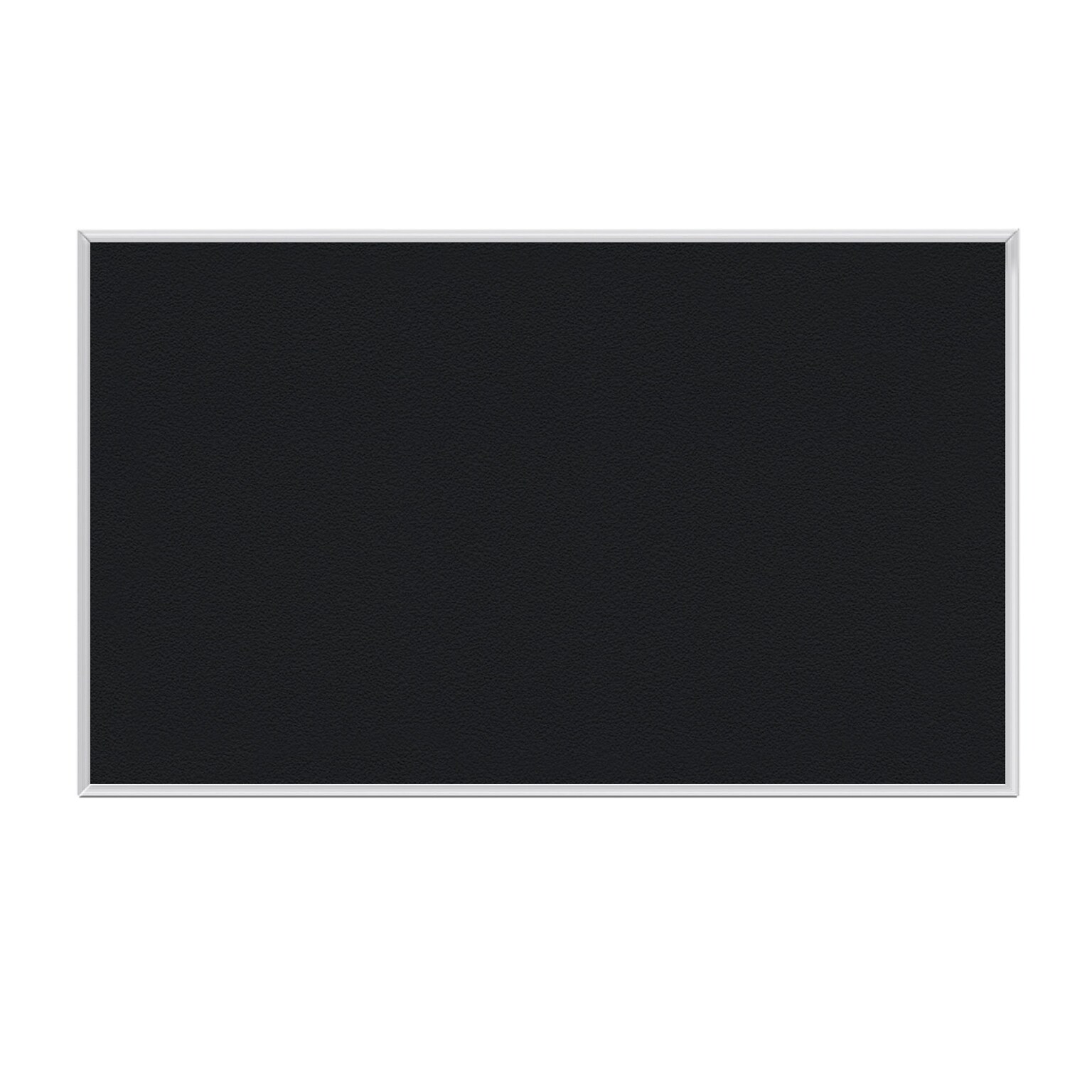 Ghent Fabric Bulletin Board, Satin Aluminum Frame, 4’H x 10’W, Black (AT410F95)