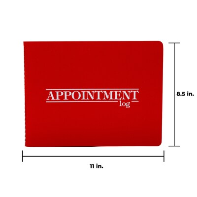 2027 Medical Arts Press® 8 1/2 x 11 Daily Appointment Log, Red (3109727)