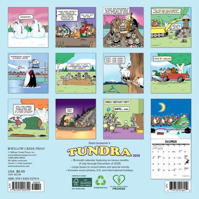 2026 Willow Creek Tundra 7 x 7 Monthly Wall Calendar (53799)