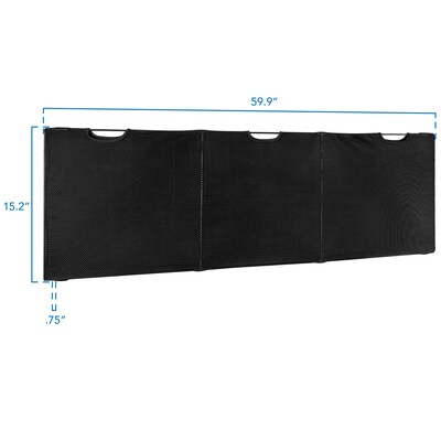 Mount-It! 15"H x 60"W Under Desk Privacy Panel with Mesh Storage Pockets, Black (MI-7251)