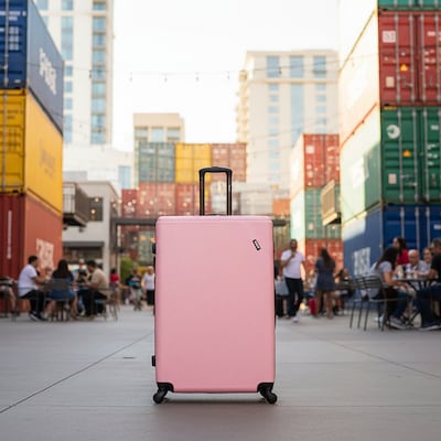 DUKAP Discovery 33.66" Hardside Suitcase, 4-Wheeled Spinner, TSA Checkpoint Friendly, Silver (DKDIS00XL-SIL)