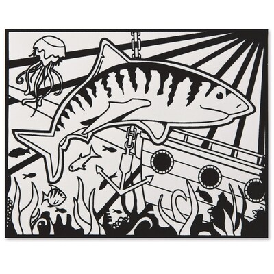 S&S Velvet Art Sharks! Posters, 12/Pack (PS1401)