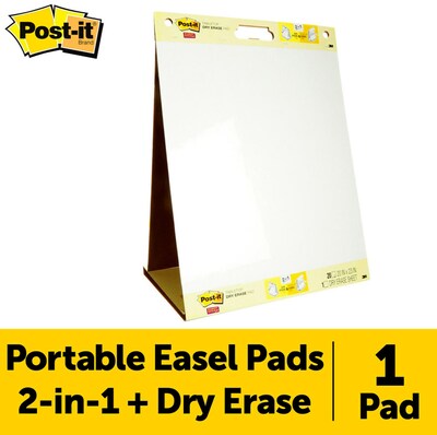 Post-it Tabletop Self-Stick Easel Pad, Primary Ruled, White