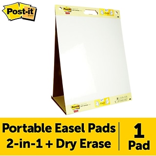 Post-it Dry Erase Tabletop Easel Unruled Pad 20 x 23 White 20 Sheets