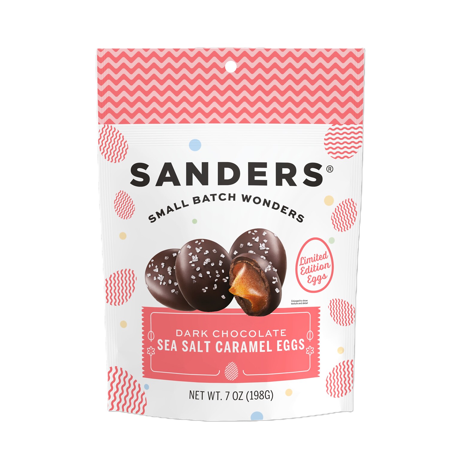 Sanders Snack Size Dark Chocolate Sea Salt Caramels Eggs, 7 oz. (MRY31145)
