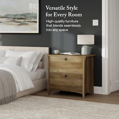 Bush Furniture Salinas 2-Drawer Lateral File Cabinet, Letter/Legal Size, 31.73"W, Reclaimed Pine (SAF132RCP-03)