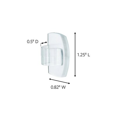 Command Small Cord & Light Clips, Clear, 16/Pack (17017CLR-AWES)