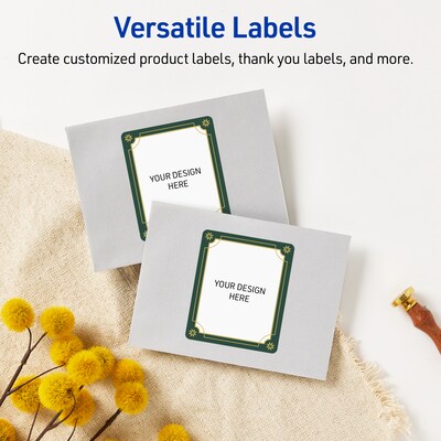 Avery Rectangle Multipurpose Labels, 4" x 3-1/3", White, 40/Pack (19479370388)
