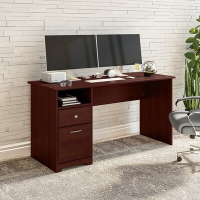 Bush Furniture Cabot 60"W Computer Desk with Drawers, Harvest Cherry (WC31460-03)