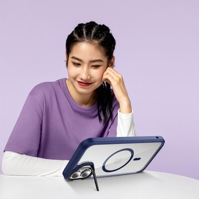 SaharaCase Raider Series MagSafe Compatible Phone Case for iPhone 17, Shock Absorbing, Night Sky Blue (CP00926)