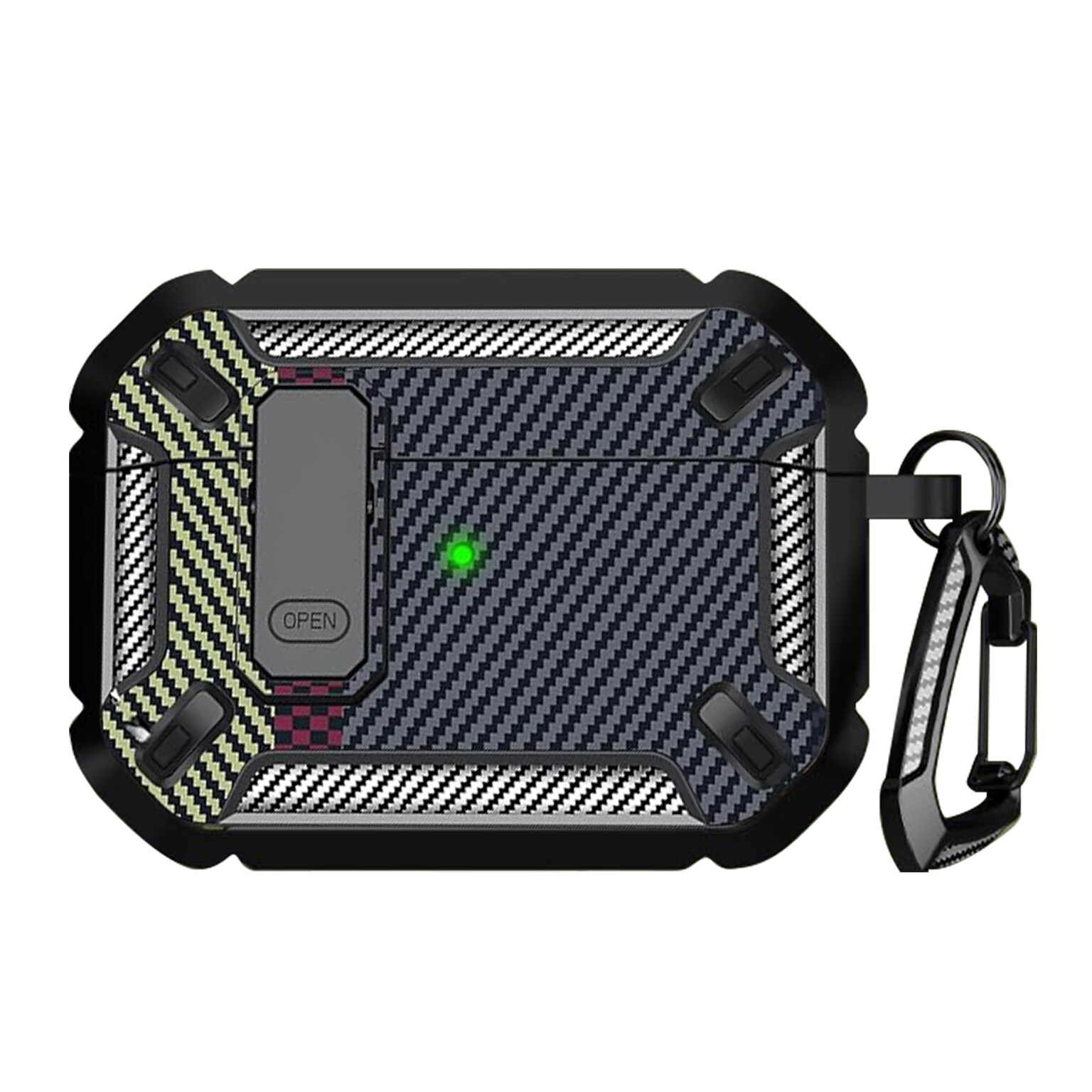 SaharaCase Raider Series Heavy Duty Secure Lock Case for Airpods Pro 3, Shock Absorbing Corners, Carbon Black (HP00221)