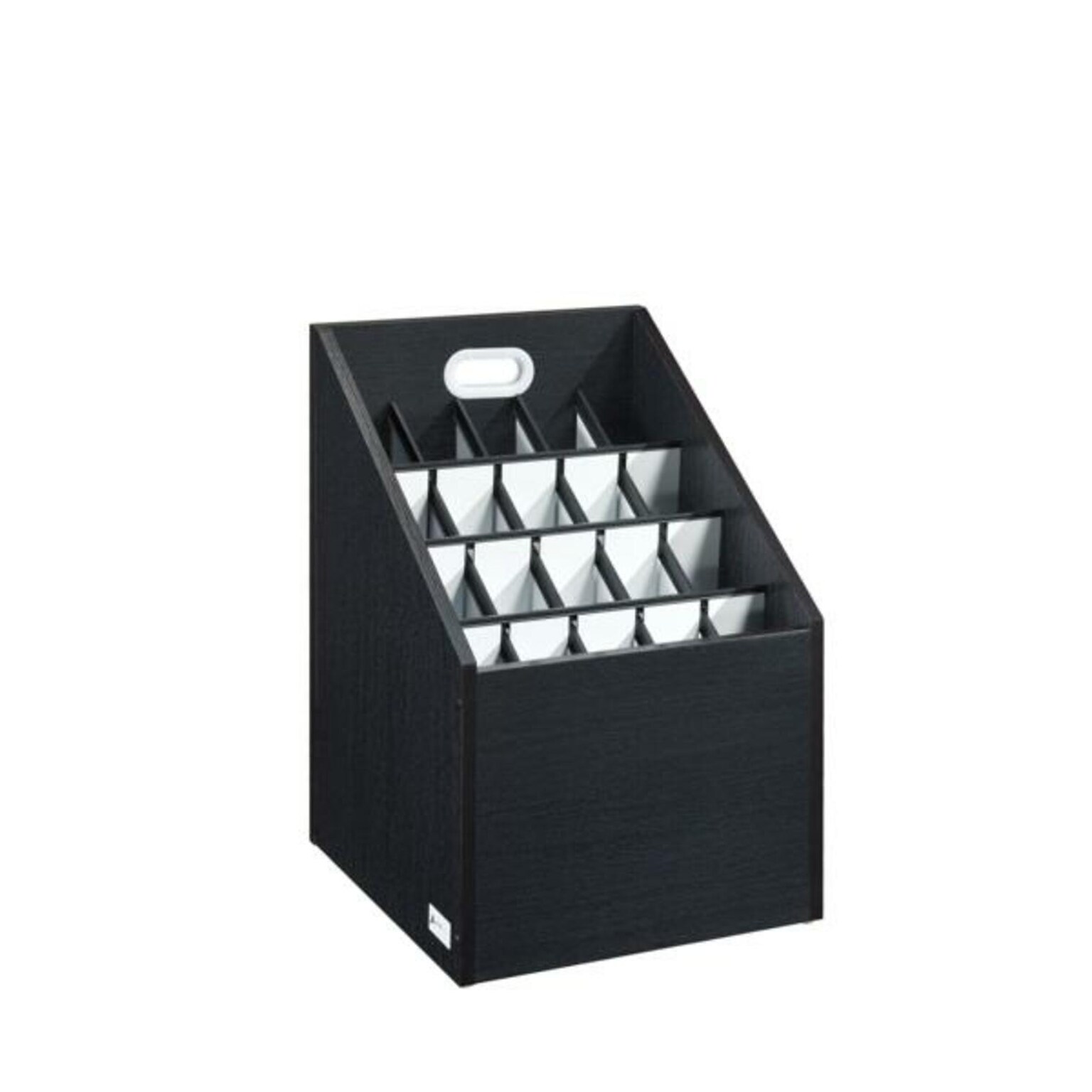 AdirOffice 20-Slot Roll File, 22.24H x 15.55W x 15.55D, Black (ADI628-WBLK)