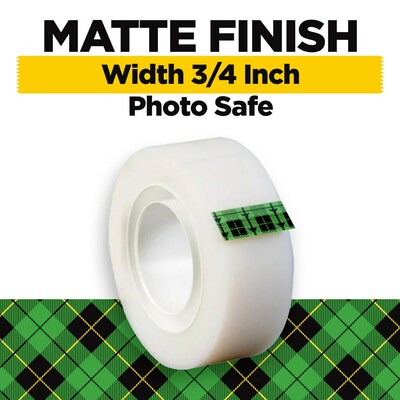 Scotch Magic Invisible Clear Tape Refill, 0.75 x 27.77 yds., 1 Core, Clear, 6 Rolls/Pack (810-K6)
