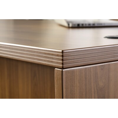 Lorell Chateau 2-Drawer Lateral File Cabinet, Letter/Legal Size, 30H x 36W x 22D, Walnut Laminate (LLR34313)