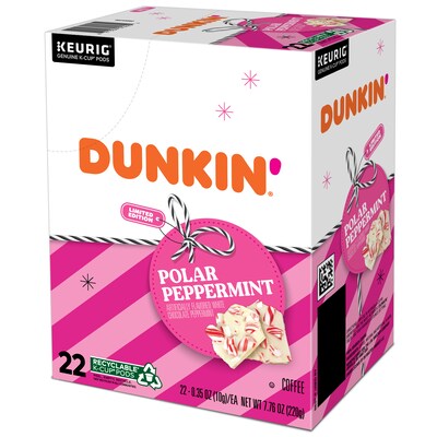 Dunkin' Polar Peppermint White Chocolate Coffee Keurig® K-Cup® Pods, Medium Roast (5000358858)