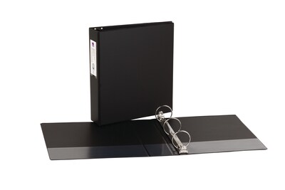 Avery Economy 2" 3-Ring Non-View Binders with Label Holder, Round Ring, Black (04501)