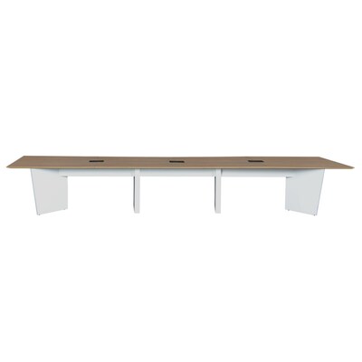 Regency Array 192"W x 48"D Conference Table with Grommet, Noble Oak/White (ACT19248NOWH)