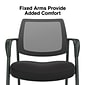 Union & Scale Essentials Mesh/Fabric Guest Chair, Black (UN61297-CC)