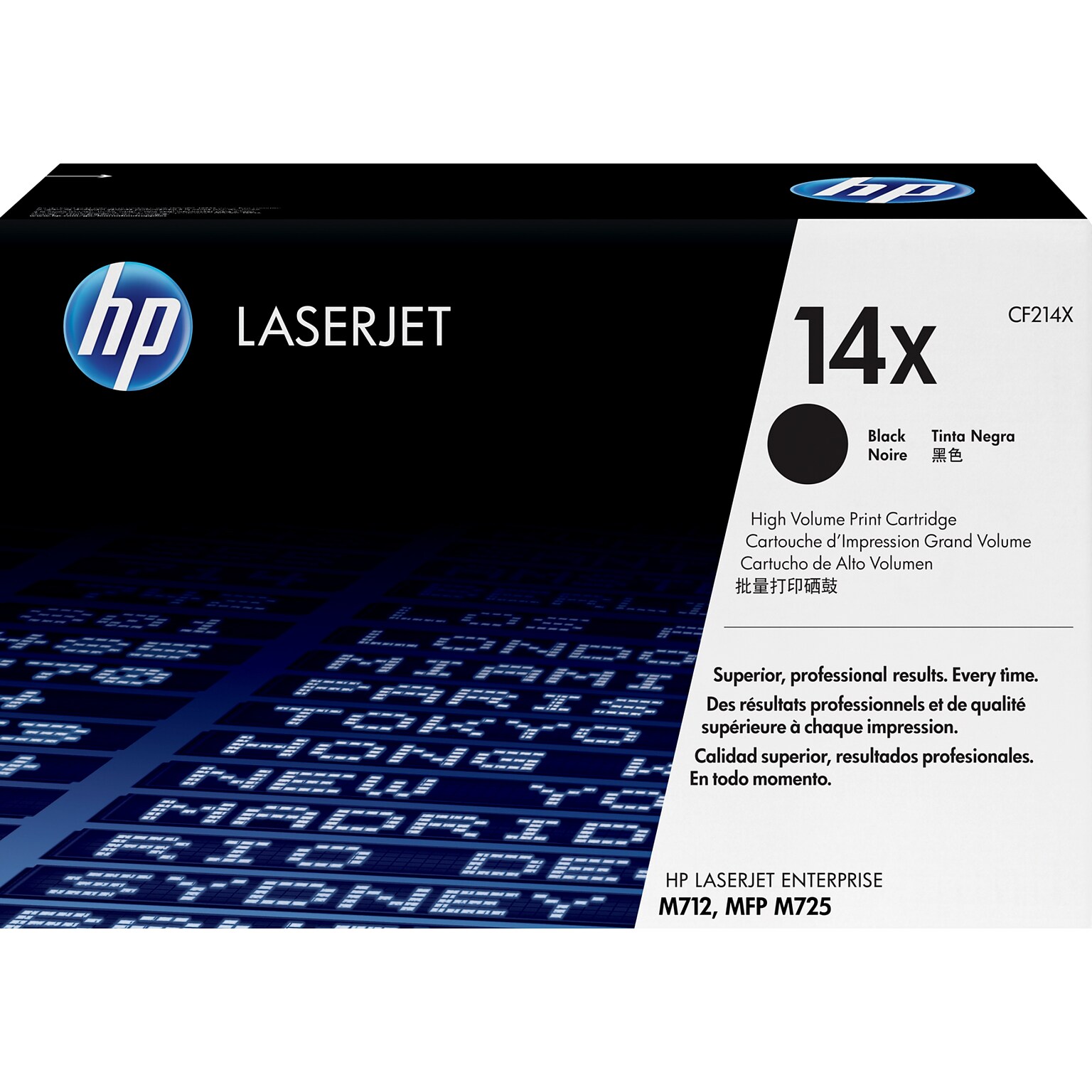 HP 14X Black High Yield Toner Cartridge, Prints Up to 17,500 pages (CF214X)