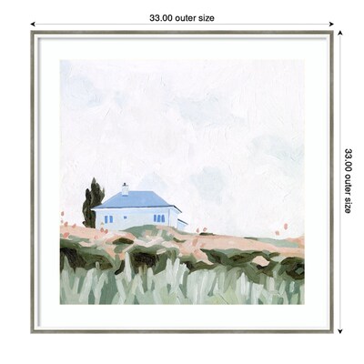 Amanti Art House on a Hill II by Emma Scarvey Wood Framed Wall Art Print, 33" x 33" (A42675543143)