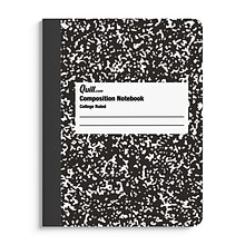 Quill Brand® Composition Notebook, 7.5 x 9.75, College Ruled, 100 Sheets, Black/White, 4/Pack (TR5