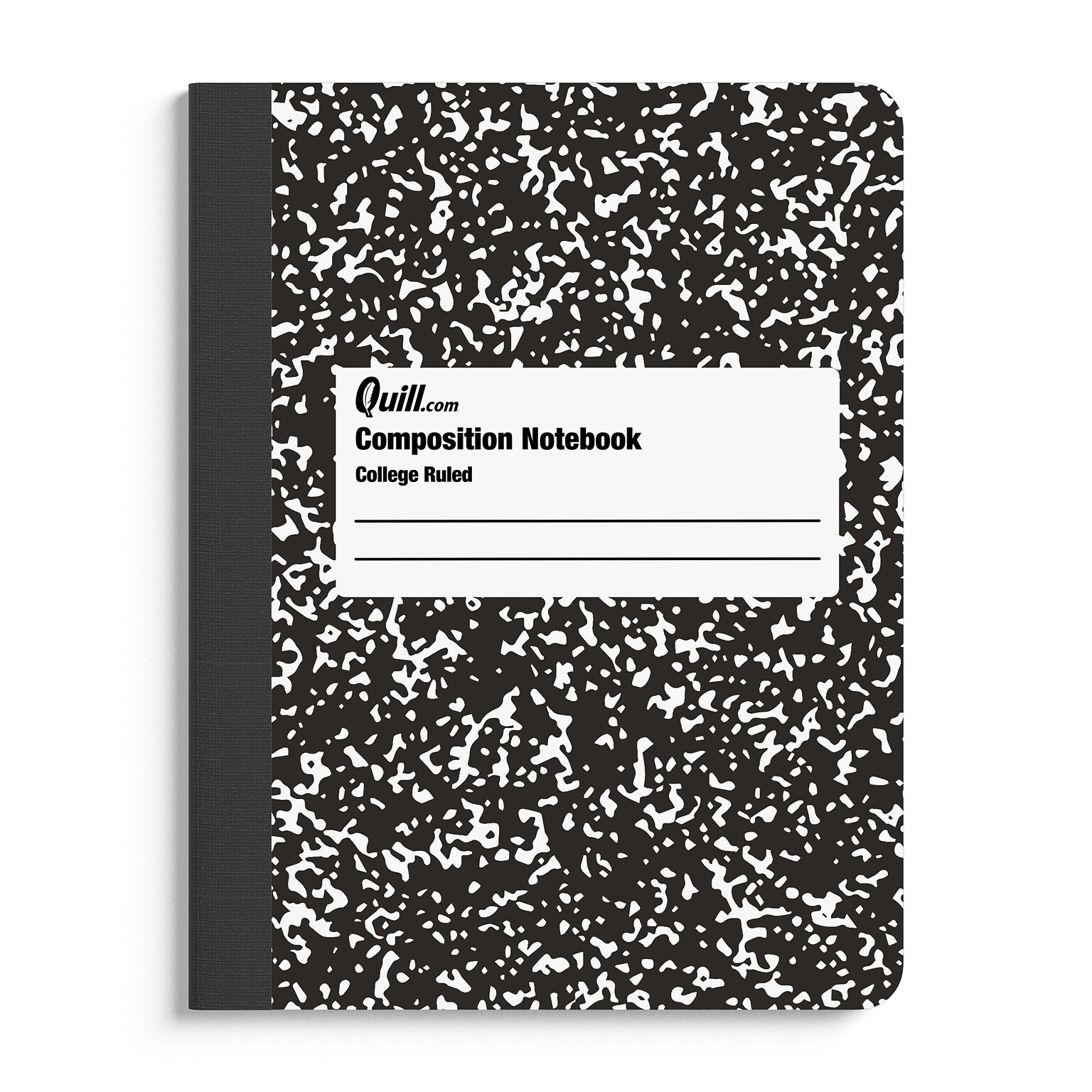 Quill Brand® Composition Notebook, 7.5 x 9.75, College Ruled, 80 Sheets, Black/White (TR55064)