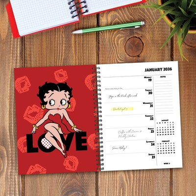 2026 Willow Creek Betty Boop 6.5" x 8.5" Daily & Monthly Personal Organizer (54581)