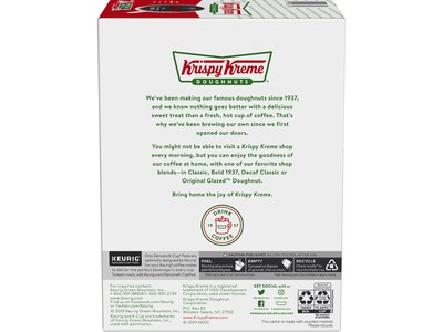 Krispy Kreme Classic Coffee Keurig® K-Cup® Pods, Medium Roast, 96/Carton (06110CT)