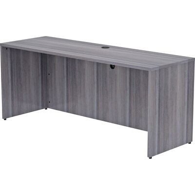 Lorell Essentials 70.9W Desk, Weathered Charcoal (LLR69552)
