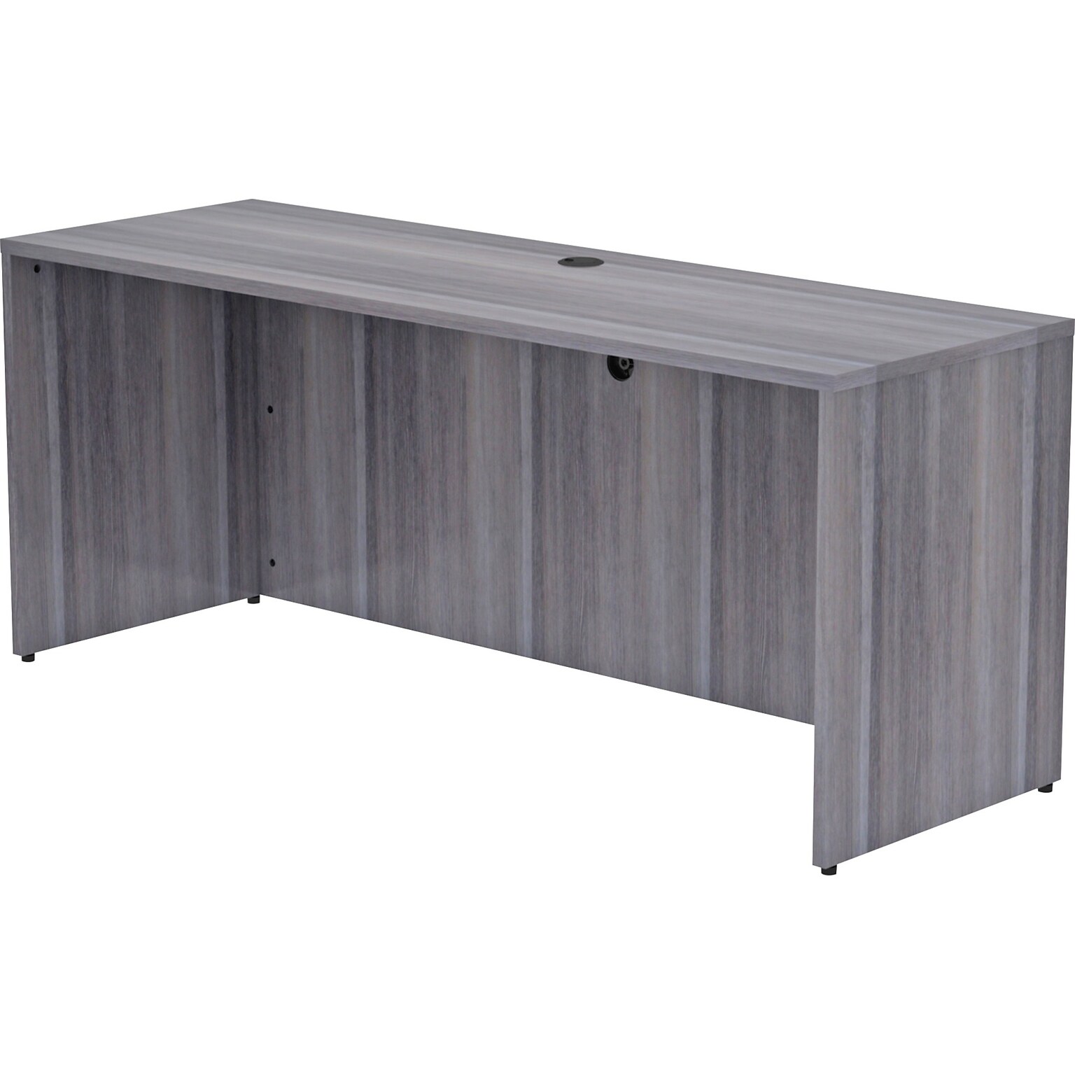 Lorell Essentials 70.9W Desk, Weathered Charcoal (LLR69552)