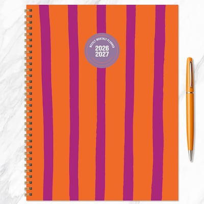 2026-2027 TF Publishing Statement Stripe 9" x 11" Academic Weekly & Monthly Planner, Paperboard Cover (AY27-9704)
