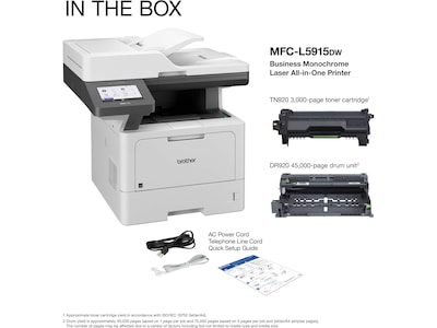 Brother MFC-L5915DW Business Monochrome Laser All-in-One Printer with Low-cost Printing & Wireless Networking
