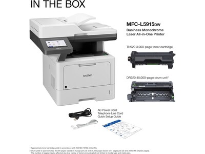 Brother MFC-L5915DW Business Wireless Black & White Laser, All-In-One, Print, Scan, Copy, Fax