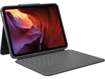 Logitech Rugged Folio 10.9 Keyboard Case for iPad 10th Gen, Graphite (920-011295)