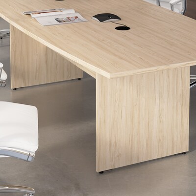 Bush Business Furniture 96"W Boat Shaped Conference Table, Natural Elm (99TB9642NEK)