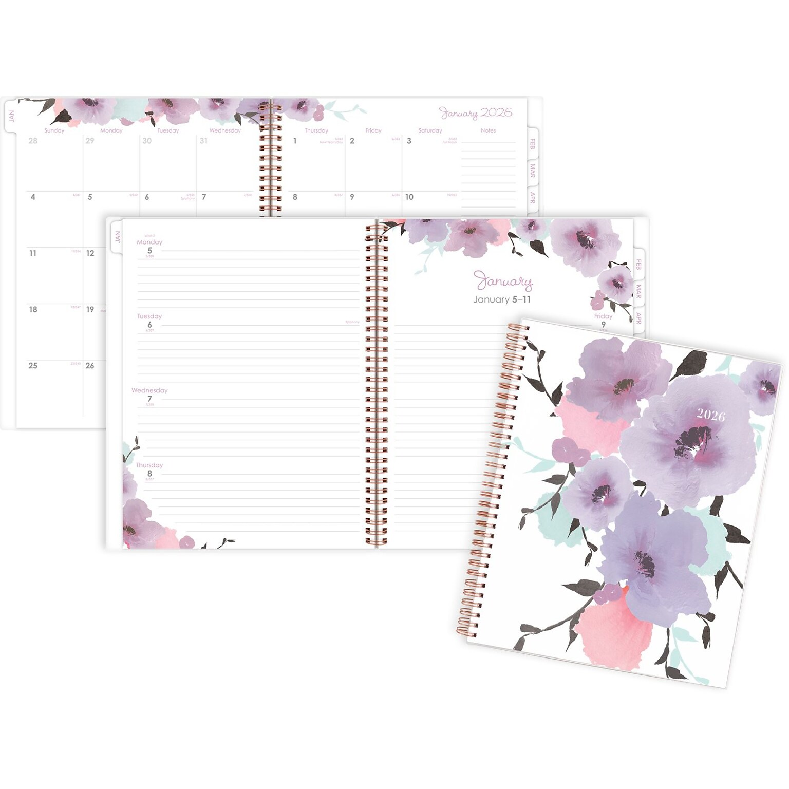 2026 Cambridge Mina 8.5 x 11 Weekly & Monthly Planner, Poly Cover, Multicolor (1134-905-26)