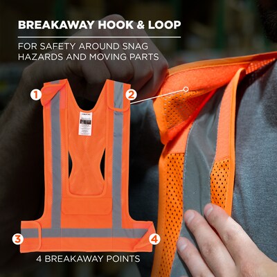 Ergodyne GloWear 8142BA High Visibility Safety Vest, ANSI Class O1, Lime, 4X/5X (27023)