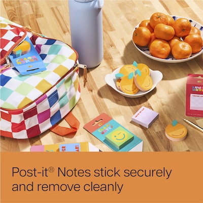 Post-it Class Notes Smile Sticky Notes, 1.9 x 1.9, Green/Yellow, 100 Sheets/Pad (SBTS26-CN-11)