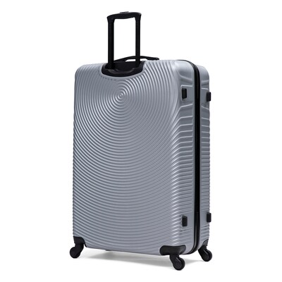 DUKAP Inception 33.86" Hardside Suitcase, 4-Wheeled Spinner, TSA Checkpoint Friendly, Silver (DKINC00XL-SIL)