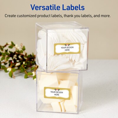 Avery Rectangle Multipurpose Labels, 1" x 2-5/8", White, 160/Pack (19479370468)