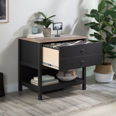 Sauder Cottage Road Lateral File Cabinet, Letter/Legal Size, 30"H x 32"W x 22"D, Raven Oak (431263)
