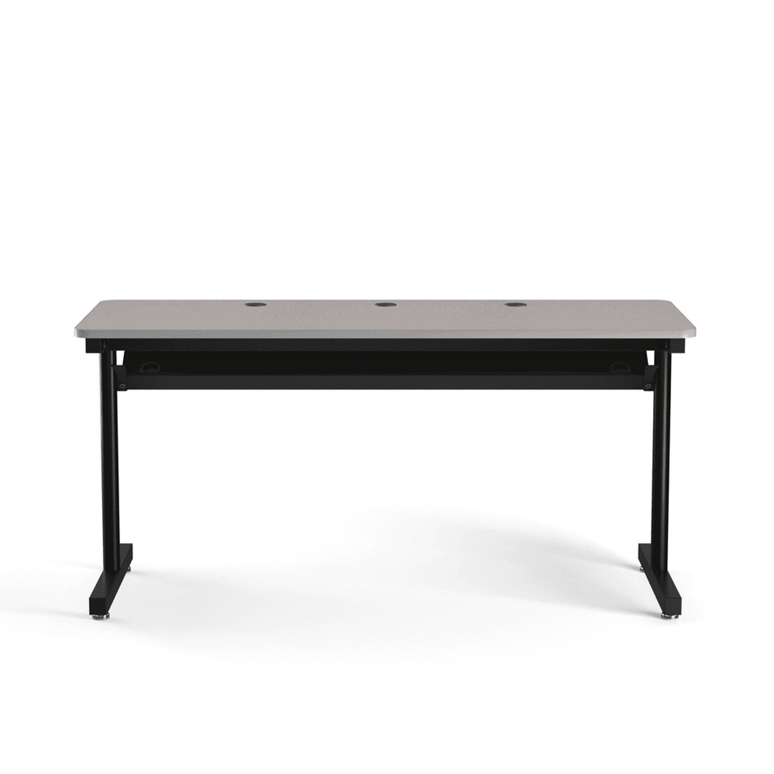 VersaDesk 60W Basic Computer Table, Grey/Black (BCT6024-BG)