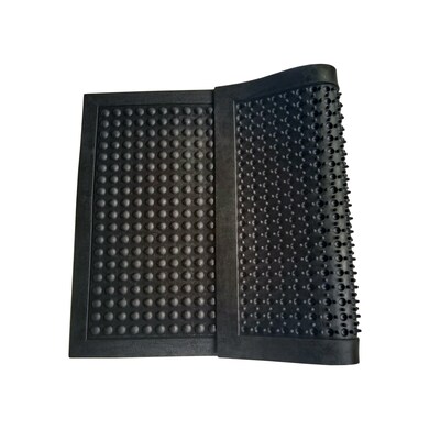 Floortex Doortex BubbleMat Anti-Fatigue Mat, 47 x 35, Black (NRAFFLRU0101)