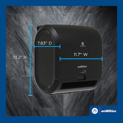 enMotion® Flex Mini Automated Touchless Roll Paper Towel Dispenser by GP PRO, Black, 11.750”Wx7.830”Dx13.280”H (59798)