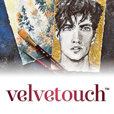 Princeton Velvetouch Mixed Media Synthetic Oval Mop Brush, 2/Pack (PBXP3950OM050-2)