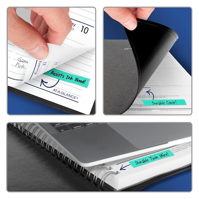 2027 AT-A-GLANCE DayMinder 5" x 8" Weekly Appointment Book, Faux Leather Cover, Black (G200-00-27)