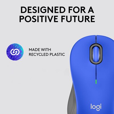Logitech Signature M550 L Wireless Ergonomic Ambidextrous Optical Mouse, Blue (910-006794)