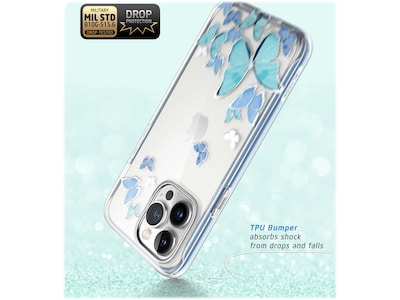 i-Blason Cosmo Bluefly Case for iPhone 14 Pro Max (iPhone2022Pro-6.7-Cosmo-SP-Bluefly)